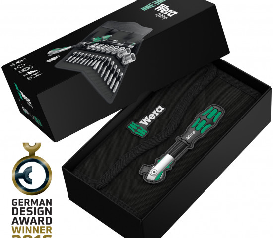 Wera wurde für die Verpackung der Knarre Zyklop Speed ausgezeichnet. Dabei kommt der Hersteller ohne das übliche Plastik aus.
Wera wurde für die Verpackung der Knarre Zyklop Speed ausgezeichnet. Dabei kommt der Hersteller ohne das übliche Plastik aus.