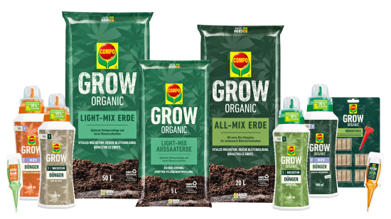 Compo bringt mit dem „Compo Grow“-Sortiment ein vollumfängliches Spezialsortiment, bestehend aus Erde sowie Produkte für Pflanzenpflege und -schutz.