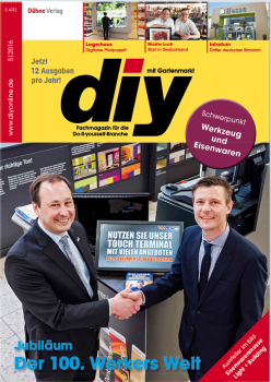 Das Fachmagazin diy ist jetzt mit seiner Mai-Ausgabe erschienen.
