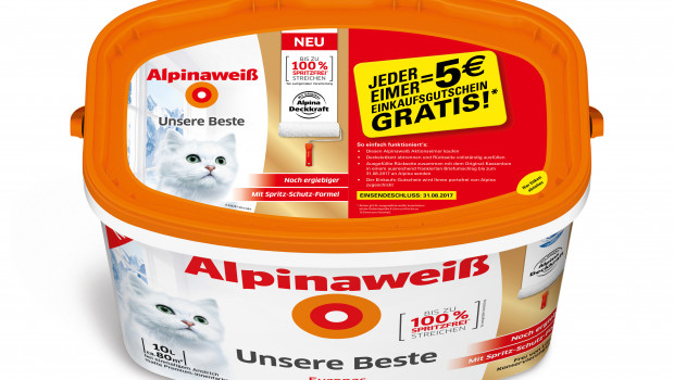 Alpina, Gutschein-Aktion, Alpina-Aktionseimer Alpina, Gutschein-Aktion, Alpina-Aktionseimer
