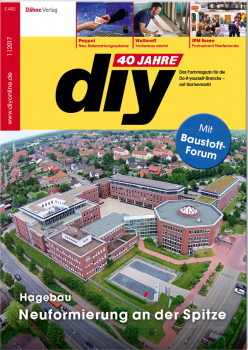 Die Hagebau ist Titelthema der aktuellen diy-Ausgabe, die am Anfang des Jubiläumsjahrs steht: Das Fachmagazin wird 40.