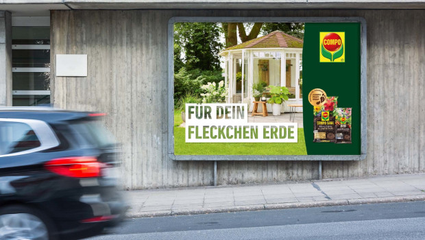 Die neue Compo-Kampagne wird unter anderem auch ganz klassisch über Plakate ausgespielt.