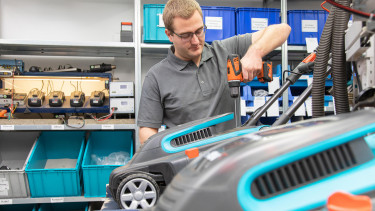 Gardena-Rasenmäher im grünen Bereich beim Index für Reparierbarkeit