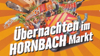 Hornbach lädt zum Schlafen zwischen Baumarktregalen ein