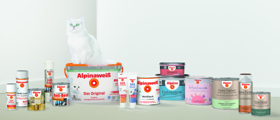 Die Range von Alpina: Die Produkte sind Ankermarke und Frequenzbringer in den deutschen Baumärkten.