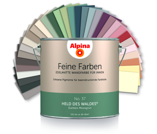 Alpina spricht mit dem Feine Farben Sortiment eine weibliche Zielgruppe an. 