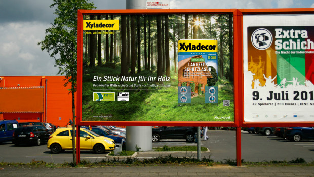 Bundesweite Radiokampagne und Großflächenplakate sowie mehrmonatige Online-Aktionen sind Teil der Xyladecor-Kampagne.