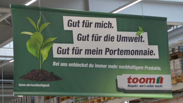 Toom bietet in zahlreichen Sortimenten umweltfreundlichere Alternativ-Produkte. an.