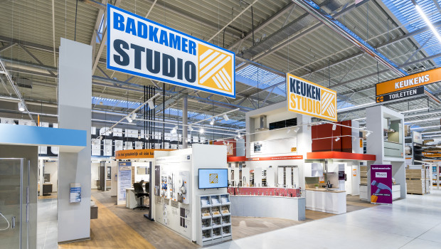 Der neue Hornbach-Markt in Apeldoorn verfügt unter anderem über ein Bad- und Küchencenter.