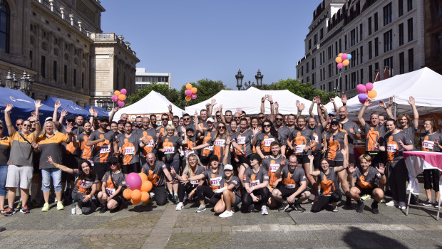 Läuft: Die Hornbach-Gruppe beim "Lauf für mehr Zeit" in Frankfurt.