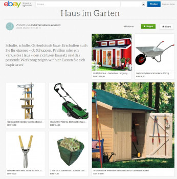 Passende Produkte für den Bau eines eigenen Gartenhauses bietet die eBay-Kollektion „Haus im Garten“