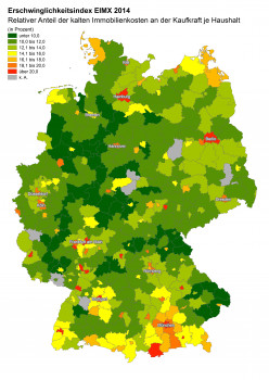 Wer zahlt wo wie viel fürs Wohnen? Immobilienscout24 hat die Miet- und Kaufangebote auf seiner Website ausgewertet und das Ergebnis visualisiert. 