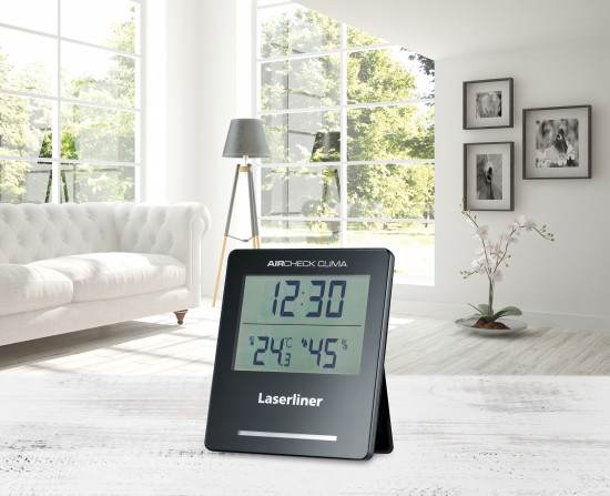 Der Aircheck Clima ist ein digitales Hygrometer für die Messung der relativen Luftfeuchte und Umgebungstemperatur. 