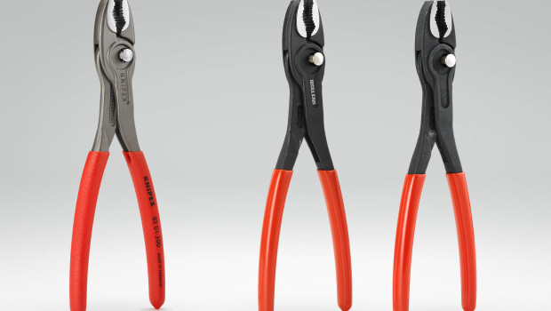 Einen Plagiarius erhielten die Hersteller und Inverkehrbringer der gefälschten Zangen (rechts), die dem Knipex-Original (links) sehr ähnlich sehen, aber sich in der Verarbeitung und Qualität stark unterscheiden. 