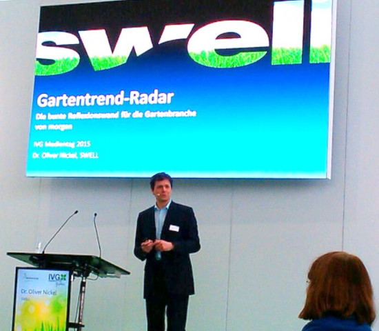 Dr. Oliver Nickel präsentierte Ergebnisse aus dem aktuellen Gartentrend-Radar. Dr. Oliver Nickel präsentierte Ergebnisse aus dem aktuellen Gartentrend-Radar.