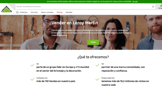 Leroy Merlin Spanien such nach weiteren Verkäufern für seinen Marketplace.