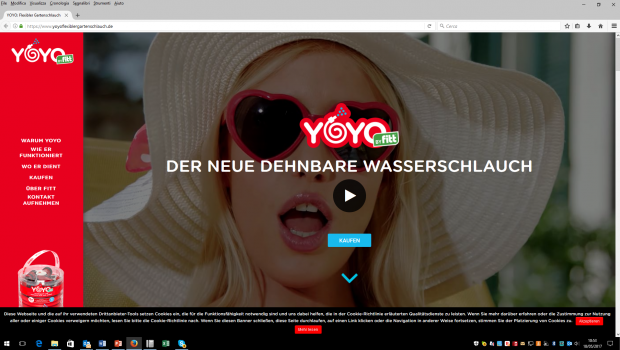 Das neue Video der Kampagne für den flexiblen Schlauch Yoyo hat Fitt unter anderem auf Deutsch ins Netz gestellt.