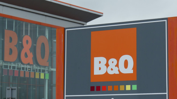 B&Q, die Hauptvertriebslinie von Kingfisher in Großbritannien und Irland, hat im ersten Halbjahr gut abgeschnitten.