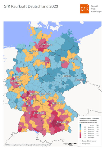 Kaufkraft in Deutschland 2023.