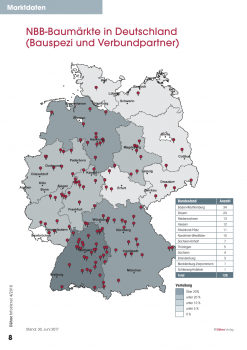 NBB-Baumärkte in Deutschland (Bauspezi und Verbundpartner). [Stand: 30.6.17]