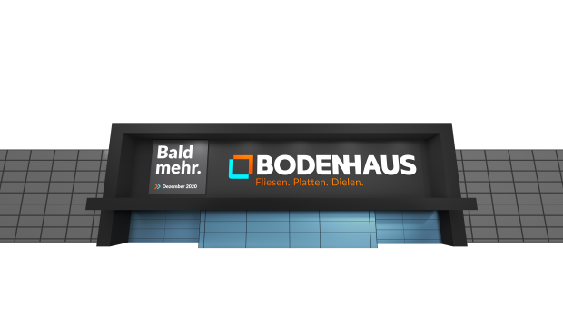 Noch ist es nur eine Darstellung, ab Ende 2020 wird Hornbach jedoch seinen ersten 9.000 m² großen Fachmarkt des neuen Fachhandelskonzepts Bodenhaus in Berlin-Schöneweide eröffnen.