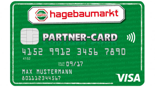 Die Hagebau-Gruppe bietet ihre Partner-Card jetzt auch mit einer Bezahlfunktion als Visa-Kreditkarte an.